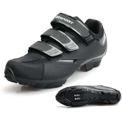 Msport Professionele MTB-fietsschoenen voor dames en heren, ademend, antislip, compatibel met SPD-pedalen, zwart., 43 EU 43 EU Msport Professionele MTB-fietsschoenen voor dames en heren, ademend, antislip, compatibel met SPD-pedalen, zwart., 43 EU 43 EU