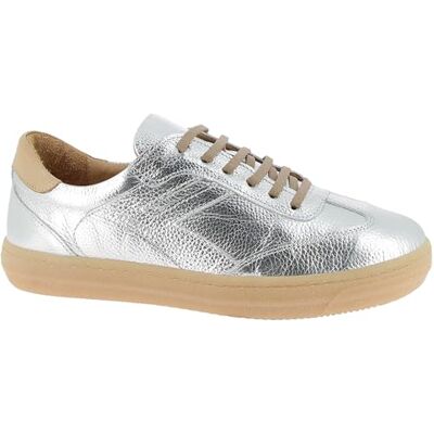 Andrea Conti Freya Low Top Sneakers voor dames, Camel zilver, 41 EU 41 EU Andrea Conti Freya Low Top Sneakers voor dames, Camel zilver, 41 EU 41 EU