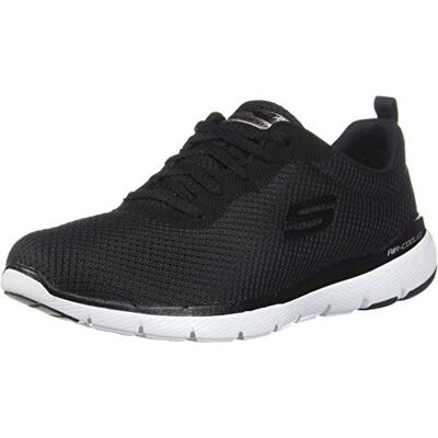 Skechers Flex Appeal 3.0 High Tides, damessneakers, Zwart Wit 37.5 EU Skechers Flex Appeal 3.0 High Tides, damessneakers, Zwart Wit 37.5 EU