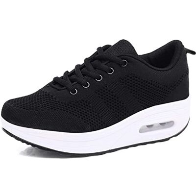 Sisttke Lichtgewicht damessneakers, casual comfortabele wandelschoenen Platform wiggen ademende trainers hardloopschoenen, Kleur 1, 38 EU 38 EU Sisttke Lichtgewicht damessneakers, casual comfortabele wandelschoenen Platform wiggen ademende trainers hardloopschoenen, Kleur 1, 38 EU 38 EU