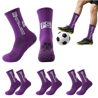 BEKKLPOU 3 paar voetbalsokken, antislip, voor heren, 39-46, ademend, voor voetbal, basketbal, hardlopen, fietsen Eén maat BEKKLPOU 3 paar voetbalsokken, antislip, voor heren, 39-46, ademend, voor voetbal, basketbal, hardlopen, fietsen Eén maat