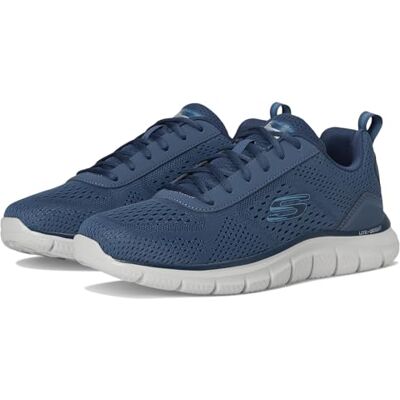 Skechers Track Leshur basketbal voor heren Sneakers taupe/marineblauw, beige, veters, machinewasbaar, herenschoenen 41 EU Skechers Track Leshur basketbal voor heren Sneakers taupe/marineblauw, beige, veters, machinewasbaar, herenschoenen 41 EU