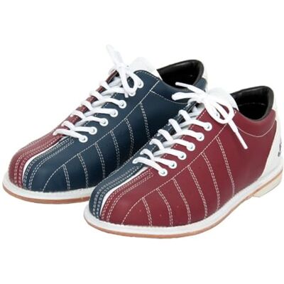 JiuQing Bowlingschoenen voor heren met veters, schuifzool, voor links- en rechtshandigen, bovenmateriaal van leer, licht, voor jongeren, rood B 35 EU JiuQing Bowlingschoenen voor heren met veters, schuifzool, voor links- en rechtshandigen, bovenmateriaal van leer, licht, voor jongeren, rood B 35 EU