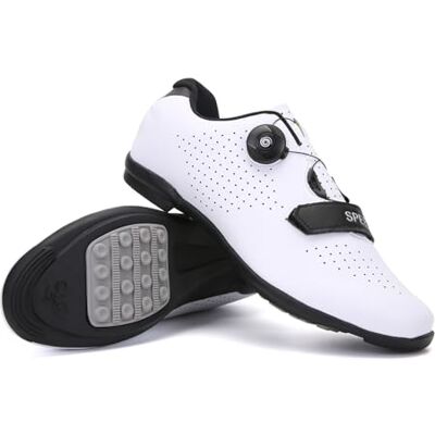 LZQpearl Fietsschoenen, race- en berglaarzen Fietsschoenen met rubberen zool, fietsschoenen met sneldraaiend vetersysteem 39 EU LZQpearl Fietsschoenen, race- en berglaarzen Fietsschoenen met rubberen zool, fietsschoenen met sneldraaiend vetersysteem 39 EU