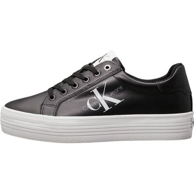 Calvin Klein Vulc Flatform Laceup Low Lth Yw0yw00847 gevulkaniseerde damessneakers, Zwart 41 EU Calvin Klein Vulc Flatform Laceup Low Lth Yw0yw00847 gevulkaniseerde damessneakers, Zwart 41 EU