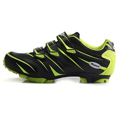 Msport MTB-schoenen voor dames en heren, ademend, antislip, compatibel met SPD-systeempedalen, groen, 45 EU 45 EU Msport MTB-schoenen voor dames en heren, ademend, antislip, compatibel met SPD-systeempedalen, groen, 45 EU 45 EU