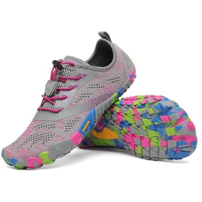 SAGUARO Barefoot schoenen met vingers voor trekking trail running gymnastiek, 36-48, Glanzend roze 37 EU SAGUARO Barefoot schoenen met vingers voor trekking trail running gymnastiek, 36-48, Glanzend roze 37 EU