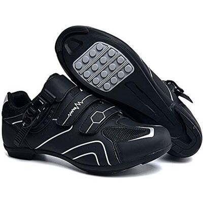 Earnmore Fietsschoenen, antislip, racefietsschoenen van koolstofvezel, ademend, sportschoenen met reflecterende strepen 42 EU Earnmore Fietsschoenen, antislip, racefietsschoenen van koolstofvezel, ademend, sportschoenen met reflecterende strepen 42 EU
