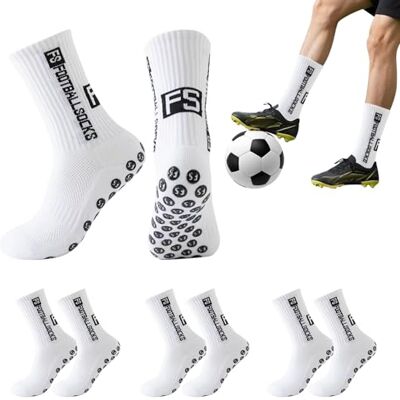 BEKKLPOU 3 paar voetbalsokken, antislip, voor heren, 39-46, ademend, voor voetbal, basketbal, hardlopen, fietsen Eén maat BEKKLPOU 3 paar voetbalsokken, antislip, voor heren, 39-46, ademend, voor voetbal, basketbal, hardlopen, fietsen Eén maat