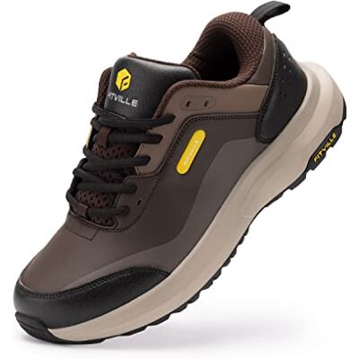 FitVille Wandelschoenen voor heren, extra breed, hardloopschoenen, waterdicht, sportschoenen, licht, ademend, met ondersteuning van de voetboog, verlicht hielpijn, 41 EU L 41 EU Large FitVille Wandelschoenen voor heren, extra breed, hardloopschoenen, waterdicht, sportschoenen, licht, ademend, met ondersteuning van de voetboog, verlicht hielpijn, 41 EU L 41 EU Large