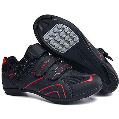 Earnmore Fietsschoenen, antislip, racefietsschoenen van koolstofvezel, ademend, sportschoenen met reflecterende strepen 42 EU Earnmore Fietsschoenen, antislip, racefietsschoenen van koolstofvezel, ademend, sportschoenen met reflecterende strepen 42 EU