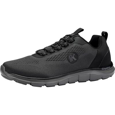 KangaROOS K-mkt Guni Os basketbalschoenen voor heren, Jet Black Steel Grey 40 EU KangaROOS K-mkt Guni Os basketbalschoenen voor heren, Jet Black Steel Grey 40 EU