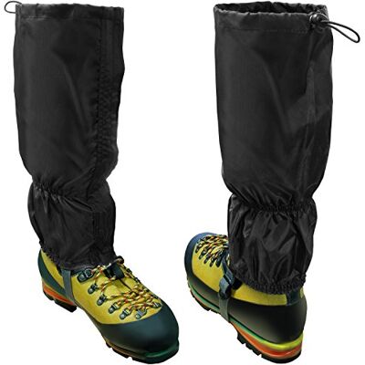 CampTeck Waterdichte wandelbeenkappen van polyester (één maat) voor wandelen, wandelen, oriëntaties, bergbeklimmen, klimmen, jacht, sneeuw of nat buitenavontuur CampTeck Waterdichte wandelbeenkappen van polyester (één maat) voor wandelen, wandelen, oriëntaties, bergbeklimmen, klimmen, jacht, sneeuw of nat buitenavontuur