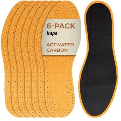 Kaps Leather Carbon Semelles de Rechange en Cuir et Charbon, Paquet de 6 Paires de Semelles en Cuir Naturel pour Homme et Femme avec Couche Inférieure en Charbon Actif 41 EUR Kaps Leather Carbon Semelles de Rechange en Cuir et Charbon, Paquet de 6 Paires de Semelles en Cuir Naturel pour Homme et Femme avec Couche Inférieure en Charbon Actif 41 EUR