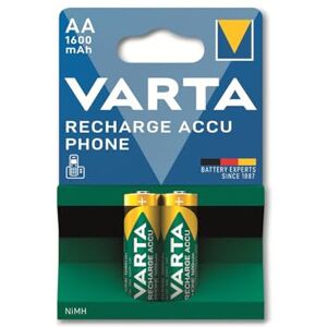 Varta Acculader voor Phone AA Mignon Ni-Mh batterij (2 stuks, 1.600 mAh, geschikt voor draadloze telefoons) Varta Acculader voor Phone AA Mignon Ni-Mh batterij (2 stuks, 1.600 mAh, geschikt voor draadloze telefoons)