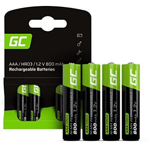 Green Cell 800 mAh 1,2 V 4 stuks AAA Ni-MH batterijen voorgeladen AAA/Micro batterijen, klaar voor gebruik, krachtig, lage zelfontlading, oplaadbare batterij, zonder geheugeneffect Green Cell 800 mAh 1,2 V 4 stuks AAA Ni-MH batterijen voorgeladen AAA/Micro batterijen, klaar voor gebruik, krachtig, lage zelfontlading, oplaadbare batterij, zonder geheugeneffect