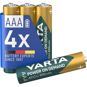 Varta 4 oplaadbare batterijen Ready2Use AAA Ni-Mh (800 mAh) Varta 4 oplaadbare batterijen Ready2Use AAA Ni-Mh (800 mAh)