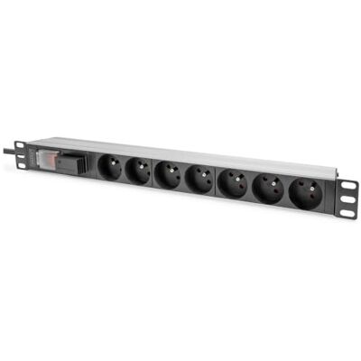 Digitus DN-95407-FR stekkerdoos 19 inch 7-voudig 1U PDU met schakelaar, overspanningsbeveiliging 230 V AC 50/60 Hz 16 A 3680 W voor 19 inch netwerkkasten en servers Digitus DN-95407-FR stekkerdoos 19 inch 7-voudig 1U PDU met schakelaar, overspanningsbeveiliging 230 V AC 50/60 Hz 16 A 3680 W voor 19 inch netwerkkasten en servers