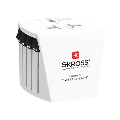 SKROSS Muv Micro World adapter, compacte adapter, universele reisadapter, eenvoudige en veilige aansluiting op meer dan 220 reisbestemmingen SKROSS Muv Micro World adapter, compacte adapter, universele reisadapter, eenvoudige en veilige aansluiting op meer dan 220 reisbestemmingen