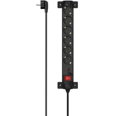 Hama Stekkerdoos 6-voudig overspanningsbeveiliging 360° schakelaar 1,4m SW Hama Stekkerdoos 6-voudig overspanningsbeveiliging 360° schakelaar 1,4m SW