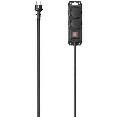 Hama Stekkerdoos met 2 stopcontacten (buitenstopcontact, 2 stopcontacten met aan/uit-schakelaar, 2 m kabel, afsluitdeksel ter voorkoming van water en stof) zwart Hama Stekkerdoos met 2 stopcontacten (buitenstopcontact, 2 stopcontacten met aan/uit-schakelaar, 2 m kabel, afsluitdeksel ter voorkoming van water en stof) zwart