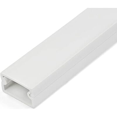 StarTech . com PVC-kabelgeleiding, robuust, met deksel en plakband, 19 mm x 11 mm, lengte 1 m, kabeldoorvoer voor net- en elektrische kabels, max. 6 kabels, UL-getest StarTech . com PVC-kabelgeleiding, robuust, met deksel en plakband, 19 mm x 11 mm, lengte 1 m, kabeldoorvoer voor net- en elektrische kabels, max. 6 kabels, UL-getest