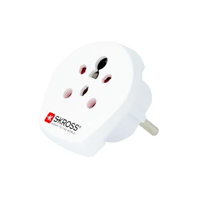 SKROSS 1.500217-E Country Adapter India Israel Denmark to Europe – Adapter – veiligheidscontactstekker – (type F, CEE 7/7) – voor apparaten met of zonder aarding SKROSS 1.500217-E Country Adapter India Israel Denmark to Europe – Adapter – veiligheidscontactstekker – (type F, CEE 7/7) – voor apparaten met of zonder aarding