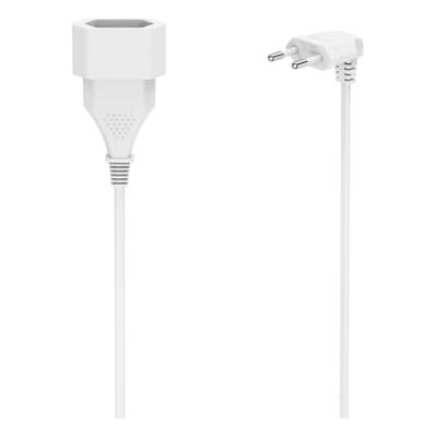 Hama Verlengkabel, elektrisch, hoekig, 3 m, Europese stekker type C (2 pinnen, zonder aarde), ideaal voor kleine ruimtes en gebruik binnenshuis, wit Hama Verlengkabel, elektrisch, hoekig, 3 m, Europese stekker type C (2 pinnen, zonder aarde), ideaal voor kleine ruimtes en gebruik binnenshuis, wit