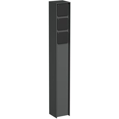 ledscom.de Garten PODEL Stopcontactzuil voor buiten, IP44, drievoudig, antraciet, vierkant, 60 cm ledscom.de Garten PODEL Stopcontactzuil voor buiten, IP44, drievoudig, antraciet, vierkant, 60 cm