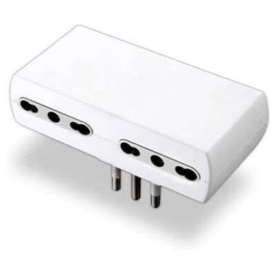 V-TAC Stekkeradapter met 4 stopcontacten 10/16 A dubbele stopcontacten en 16 A stekker, wit V-TAC Stekkeradapter met 4 stopcontacten 10/16 A dubbele stopcontacten en 16 A stekker, wit