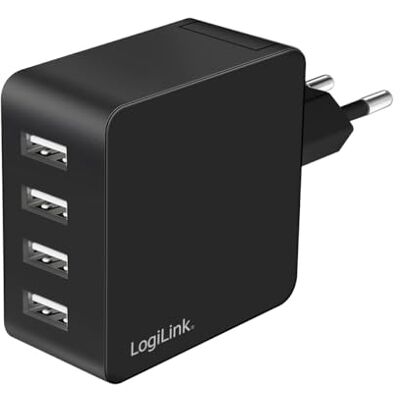 Logilink PA0336 4 x USB-A, 24 W, USB-oplaadadapter, met 5-voudige bescherming Logilink PA0336 4 x USB-A, 24 W, USB-oplaadadapter, met 5-voudige bescherming