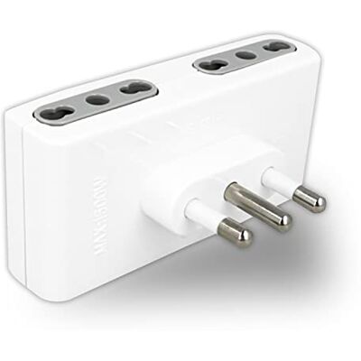 V-TAC Ruimtebesparende dubbele stekkeradapter met 4 stopcontacten 10/16 A 2 P+T en 16 A stopcontact, wandcontactdoos voor thuis, kantoor, winkel, bedrijf, super ruimtebesparend, slim V-TAC Ruimtebesparende dubbele stekkeradapter met 4 stopcontacten 10/16 A 2 P+T en 16 A stopcontact, wandcontactdoos voor thuis, kantoor, winkel, bedrijf, super ruimtebesparend, slim