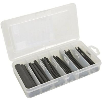 Velleman Set met thermische beschermhoezen, 10 cm, 170 stuks, in opbergdoos, zwart Velleman Set met thermische beschermhoezen, 10 cm, 170 stuks, in opbergdoos, zwart