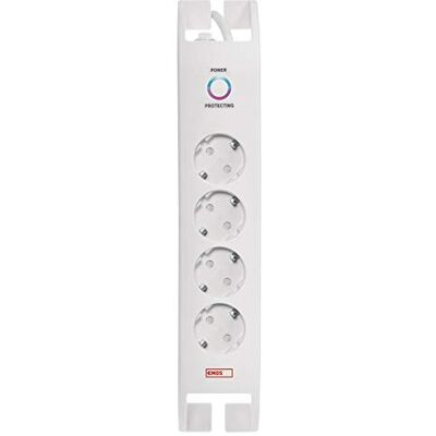 EMOS P54212 4-voudige stekkerdoos met overspanningsbeveiliging en 2 m kabel met schakelaar en led-display, stekkerdoos, geaard contact, 900 J, lekstroom 15.000 A EMOS P54212 4-voudige stekkerdoos met overspanningsbeveiliging en 2 m kabel met schakelaar en led-display, stekkerdoos, geaard contact, 900 J, lekstroom 15.000 A