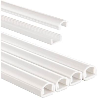 Hama Kanaal voor het verbergen van kabels (kabelorganizer, 4 stuks, zelfklevend, 100 x 1,1 x 1 cm, PVC) kleur wit Hama Kanaal voor het verbergen van kabels (kabelorganizer, 4 stuks, zelfklevend, 100 x 1,1 x 1 cm, PVC) kleur wit