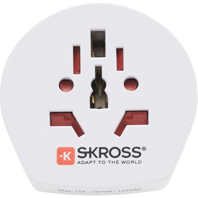 SKROSS 1.500221-E Wereld naar VS Reisadapter met Amerikaanse standaardstekker en universeel stopcontact anti-schokbescherming SKROSS 1.500221-E Wereld naar VS Reisadapter met Amerikaanse standaardstekker en universeel stopcontact anti-schokbescherming