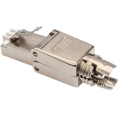 Digitus Cat 6A netwerkstekker 360° afgeschermd RJ45-stekker zonder gereedschap 10GBase-T 500MHz AWG 26/7 naar 22/1 Digitus Cat 6A netwerkstekker 360° afgeschermd RJ45-stekker zonder gereedschap 10GBase-T 500MHz AWG 26/7 naar 22/1