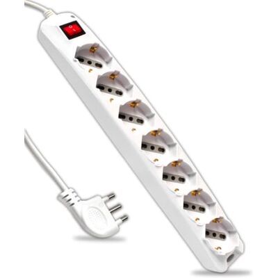 V-TAC Stekkerdoos met schakelaar en 1,5 m kabel 7 stopcontacten 10/16 A bipasso + Schuko stopcontact 16 A stopcontact voor thuis, kantoor, winkel, wit V-TAC Stekkerdoos met schakelaar en 1,5 m kabel 7 stopcontacten 10/16 A bipasso + Schuko stopcontact 16 A stopcontact voor thuis, kantoor, winkel, wit