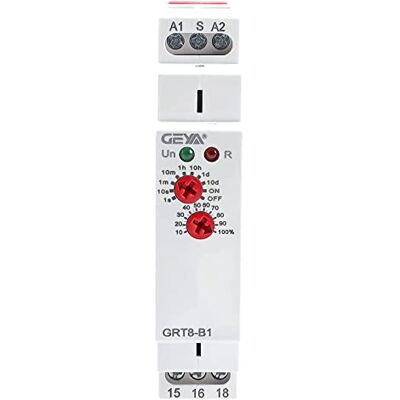 GEYA Vertraging uitschakelen, tijdrelais met enkele functie, 1SPDT, 16 A, elektronisch, timer, vertraging, relais (GRT8-B1, AC230V) GEYA Vertraging uitschakelen, tijdrelais met enkele functie, 1SPDT, 16 A, elektronisch, timer, vertraging, relais (GRT8-B1, AC230V)