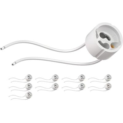 ledscom.de 10x GU10 fitting, keramiek, wit, 230 V AC, max. 25 W ledscom.de 10x GU10 fitting, keramiek, wit, 230 V AC, max. 25 W