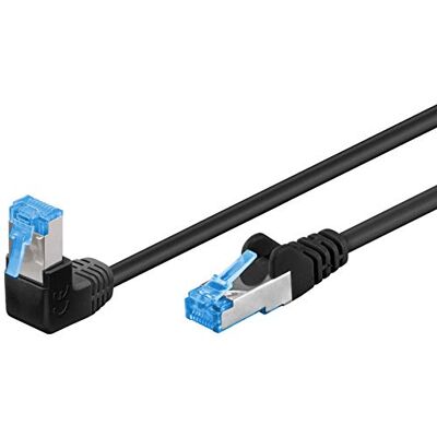 goobay CAT 6A High Speed 90° netwerkkabel patchkabel Ethernet Playstation Xbox DSL PimF RJ45-stekker zwart 10m goobay CAT 6A High Speed 90° netwerkkabel patchkabel Ethernet Playstation Xbox DSL PimF RJ45-stekker zwart 10m
