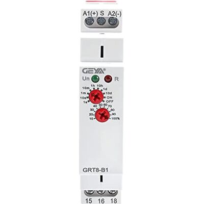 GEYA Vertraging uitschakeling enkele functie tijdrelais 1 contact 16A elektronische vertraging uitschakeltimer relais (GRT8-B1,AC/DC12V-240V) GEYA Vertraging uitschakeling enkele functie tijdrelais 1 contact 16A elektronische vertraging uitschakeltimer relais (GRT8-B1,AC/DC12V-240V)