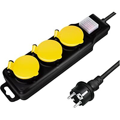 Logilink LPS253 Bloc multiprise 3 prises (3 x CEE 7/3) avec protection IP 44 et interrupteur marche/arrêt, extérieur Logilink LPS253 Bloc multiprise 3 prises (3 x CEE 7/3) avec protection IP 44 et interrupteur marche/arrêt, extérieur