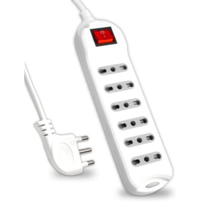 V-TAC Stekkerdoos met schakelaar en 1,5 m kabel 6 stopcontacten 10/16 A bipasso 2P+T met 16A stopcontact stopcontact voor thuis, kantoor, winkel wit V-TAC Stekkerdoos met schakelaar en 1,5 m kabel 6 stopcontacten 10/16 A bipasso 2P+T met 16A stopcontact stopcontact voor thuis, kantoor, winkel wit