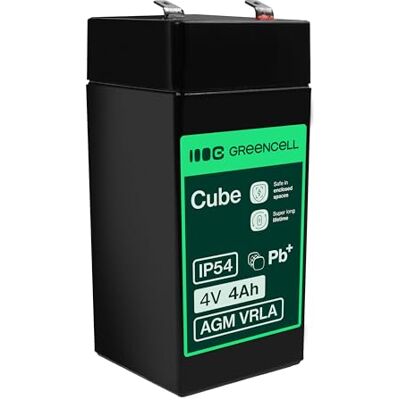 Green Cell AGM VRLA accu 4 V 4 Ah – loodzuur vervanging voor UPS-systemen, voertuigen voor kinderen, noodstroomvoorziening en toepassingen met frequente cyclus Green Cell AGM VRLA accu 4 V 4 Ah – loodzuur vervanging voor UPS-systemen, voertuigen voor kinderen, noodstroomvoorziening en toepassingen met frequente cyclus