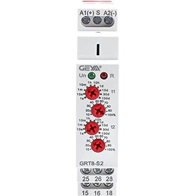 GEYA GRT8-S asymmetrische cyclus timer 2 relais SPDT 16A AC DC12V-240V elektronisch sluimerrelais GRT8-S2 AC/DC12V-240V GEYA GRT8-S asymmetrische cyclus timer 2 relais SPDT 16A AC DC12V-240V elektronisch sluimerrelais GRT8-S2 AC/DC12V-240V