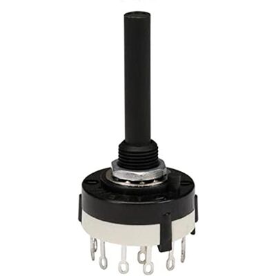 Velleman Switches Draaibare draaischakelaar met 2 schakelingen, 6 posities, voor het ontluchten Velleman Switches Draaibare draaischakelaar met 2 schakelingen, 6 posities, voor het ontluchten