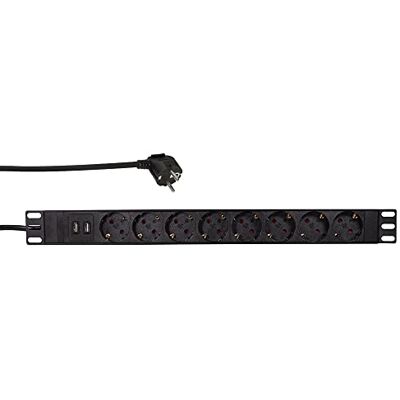 Logilink PDU8C02 energiedistributie 8 AC-uitgang(en) 1U zwart Logilink PDU8C02 energiedistributie 8 AC-uitgang(en) 1U zwart