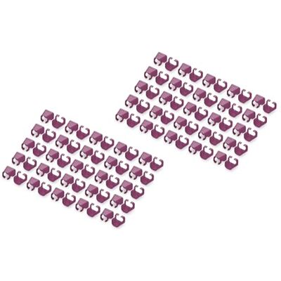 Digitus Kleurclips voor RJ45 patchkabels kleurorganisatie van netwerkkabels 100 stuks voor CAT 5e, CAT 6 & CAT 6A LAN-kabels AWG 24/7 tot 27/7 magenta Digitus Kleurclips voor RJ45 patchkabels kleurorganisatie van netwerkkabels 100 stuks voor CAT 5e, CAT 6 & CAT 6A LAN-kabels AWG 24/7 tot 27/7 magenta