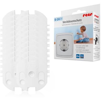 Reer stopcontactbescherming, schroefbaar, 20 stuks, wit Reer stopcontactbescherming, schroefbaar, 20 stuks, wit